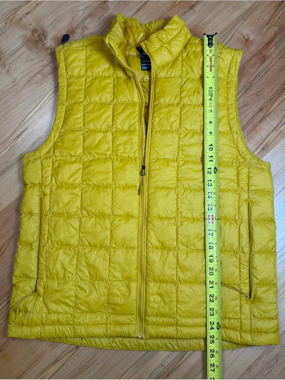 The North Face ThermoBall Eco Men’s Vest Size M Yellow Lightweight Puffer